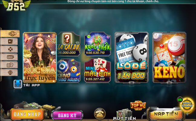 Hình thức đánh lô trượt được yêu thích tại b52