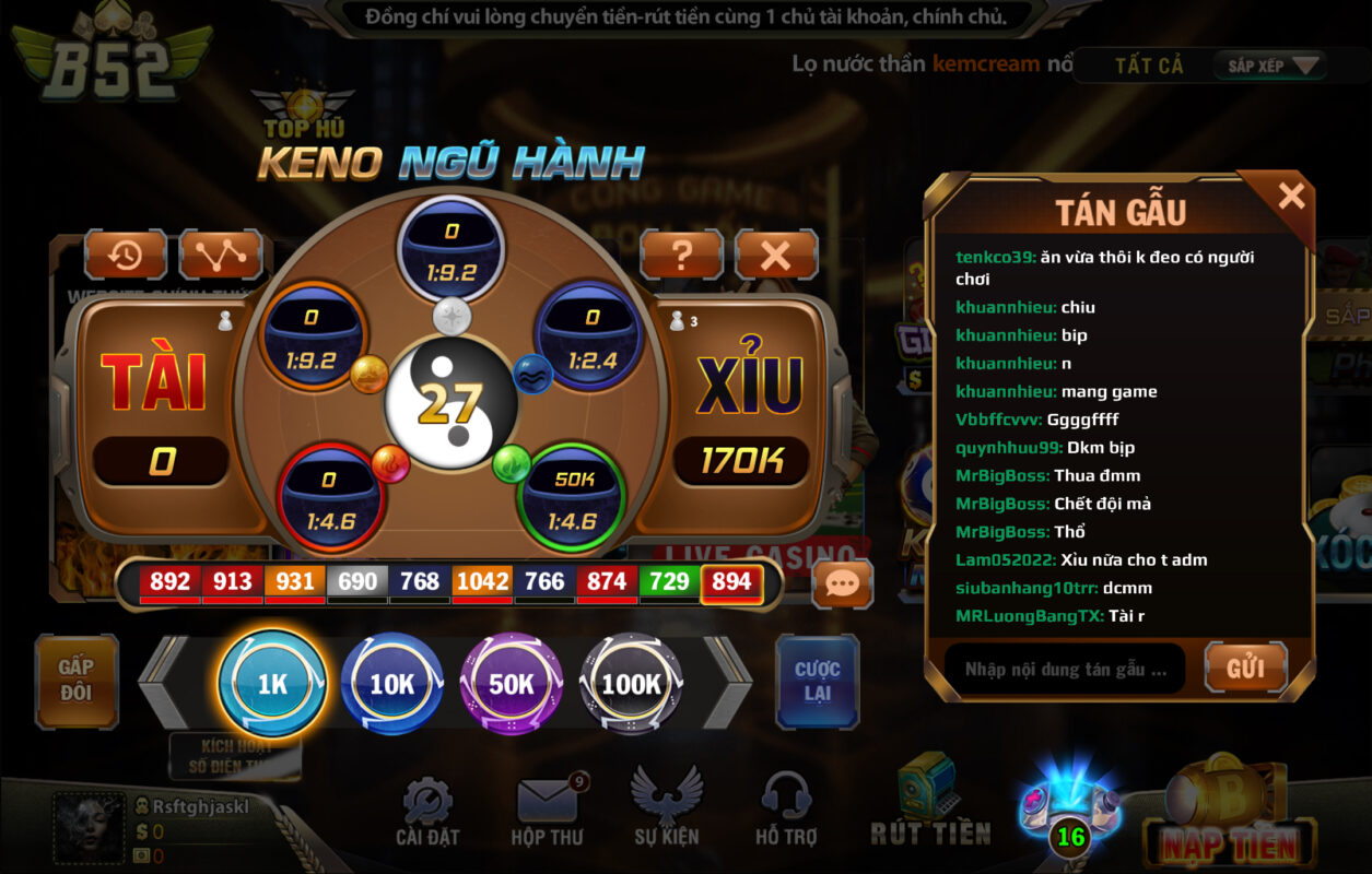 Thao tác chơi nhanh chóng