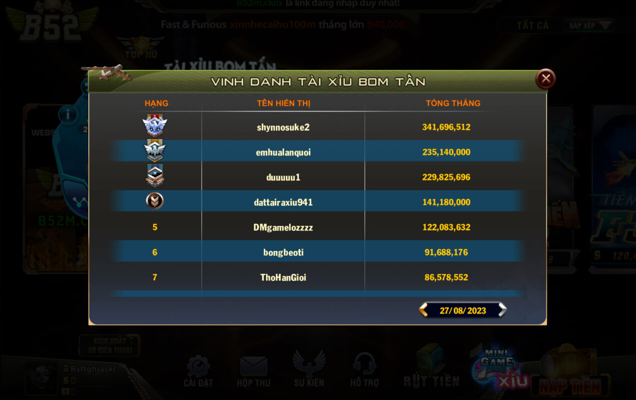 Tỷ lệ chiến thắng cao