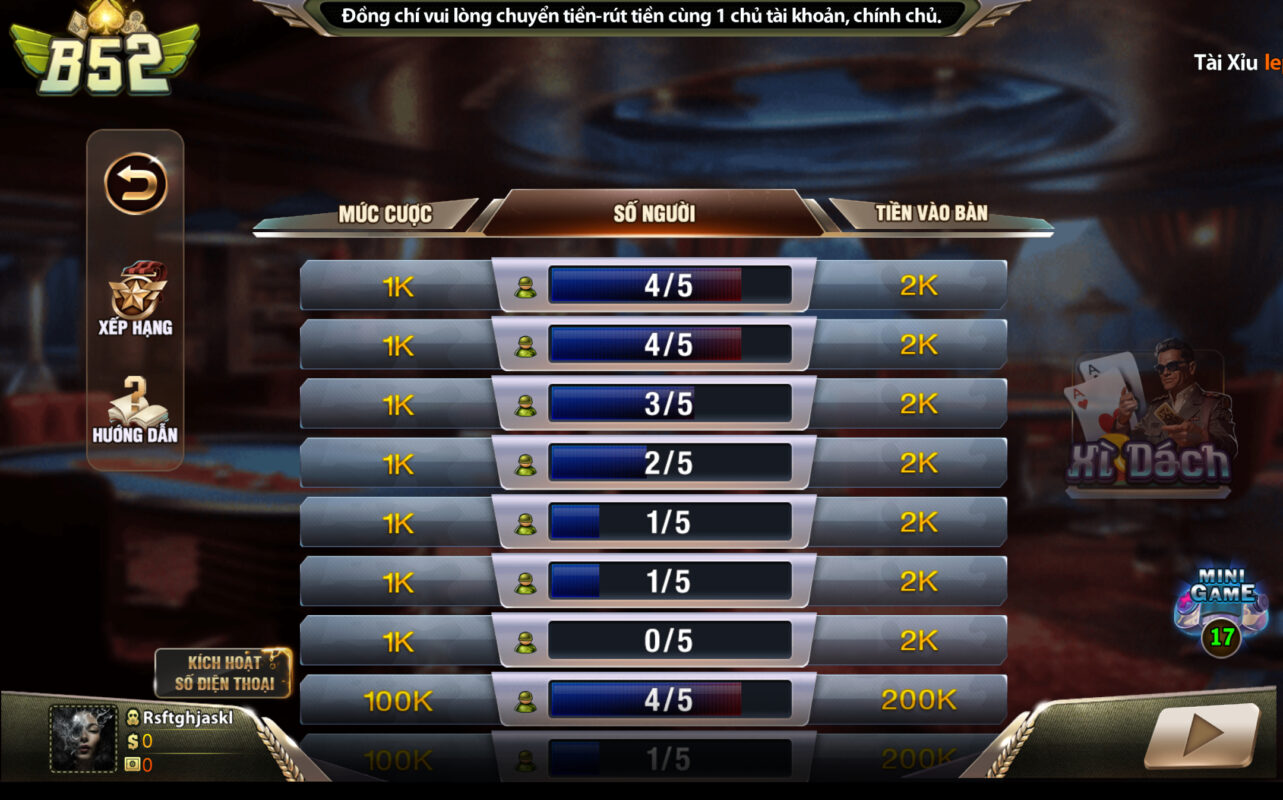 Thao tác chơi nhanh chóng