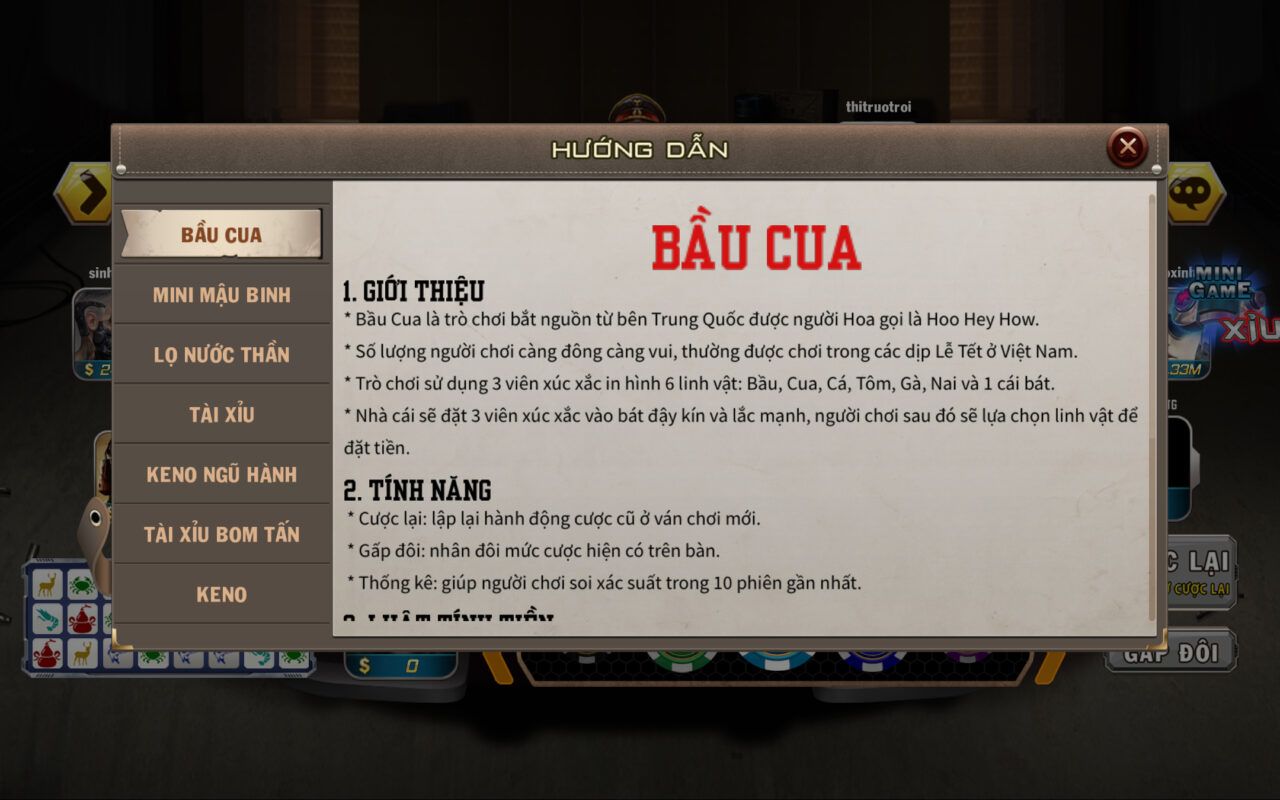 Hướng dẫn chơi chi tiết