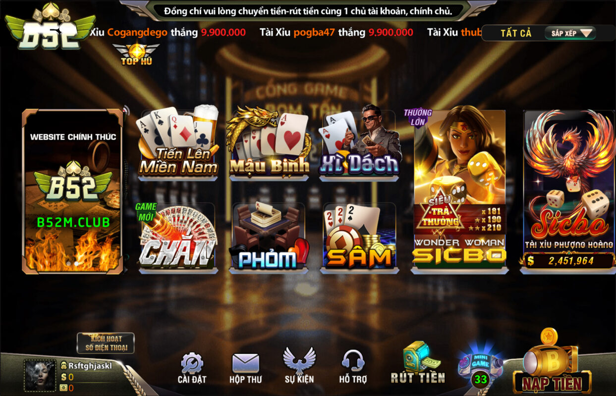 Cá cược Mậu binh tại B52 cực đã